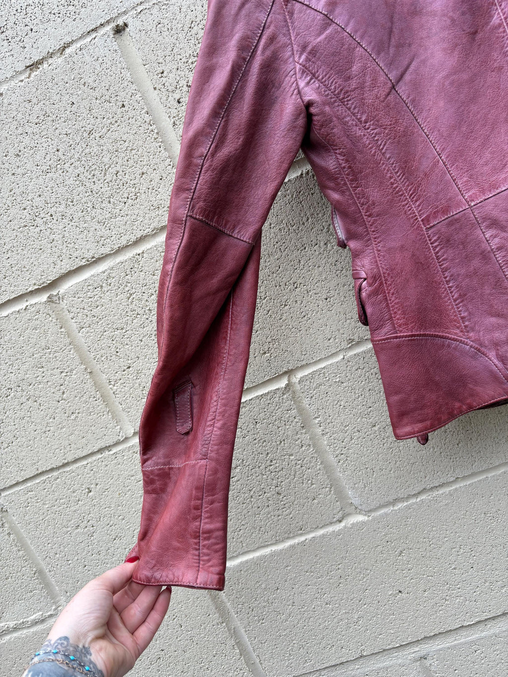 Vintage BLUR Red Leather Jacket - Women’s Small - Late 2000’s