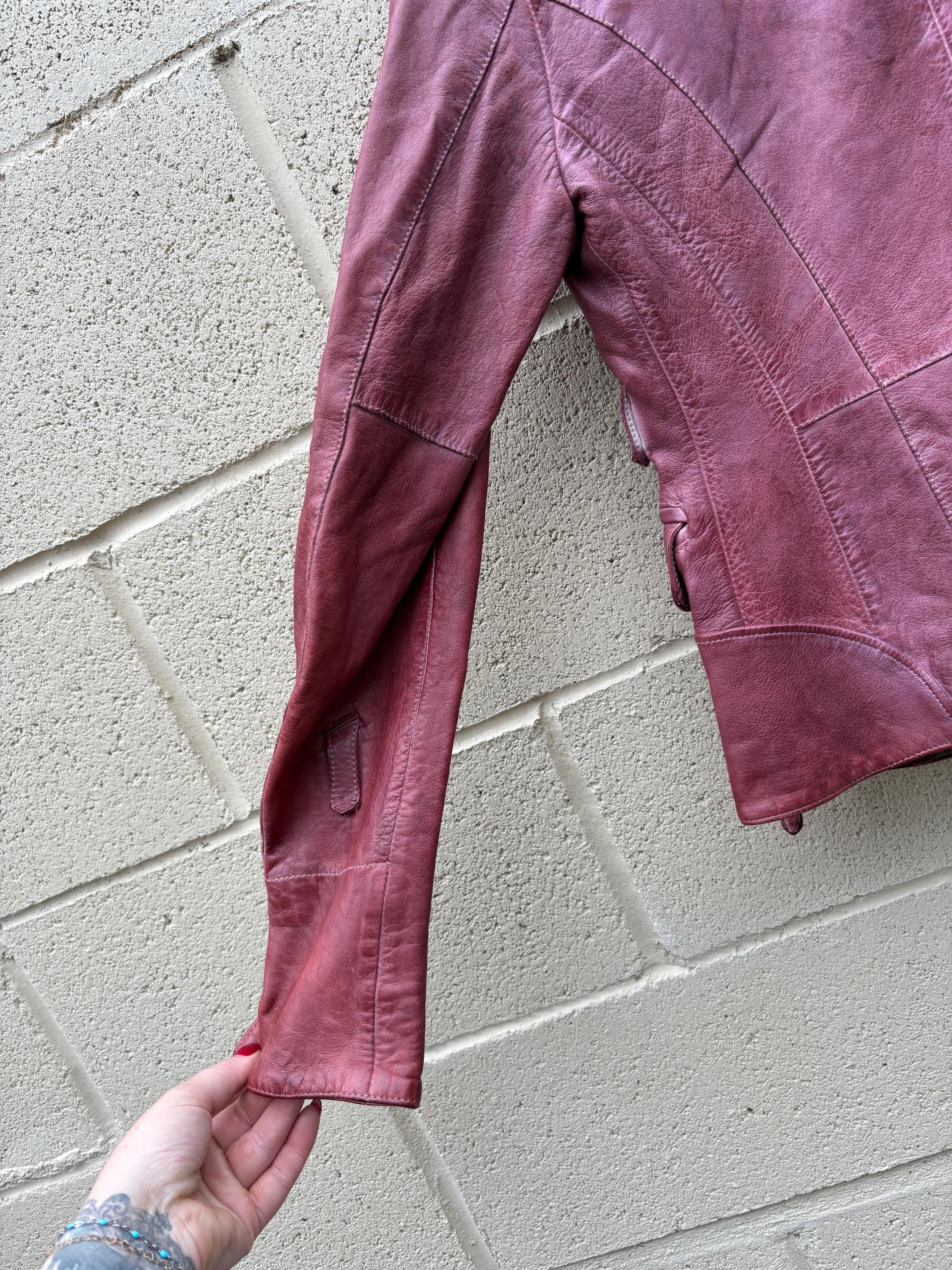 Vintage BLUR Red Leather Jacket - Women’s Small - Late 2000’s