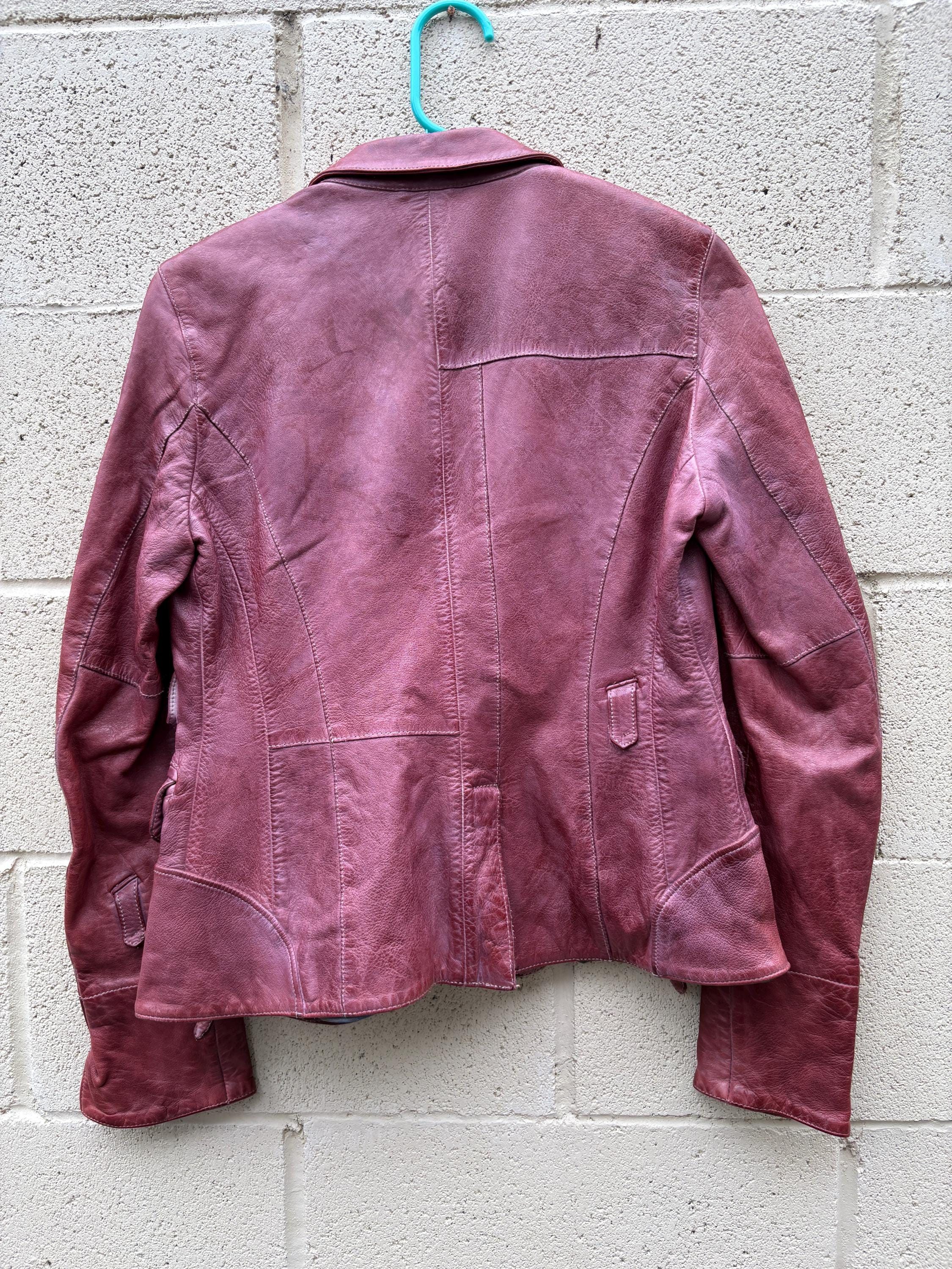 Vintage BLUR Red Leather Jacket - Women’s Small - Late 2000’s