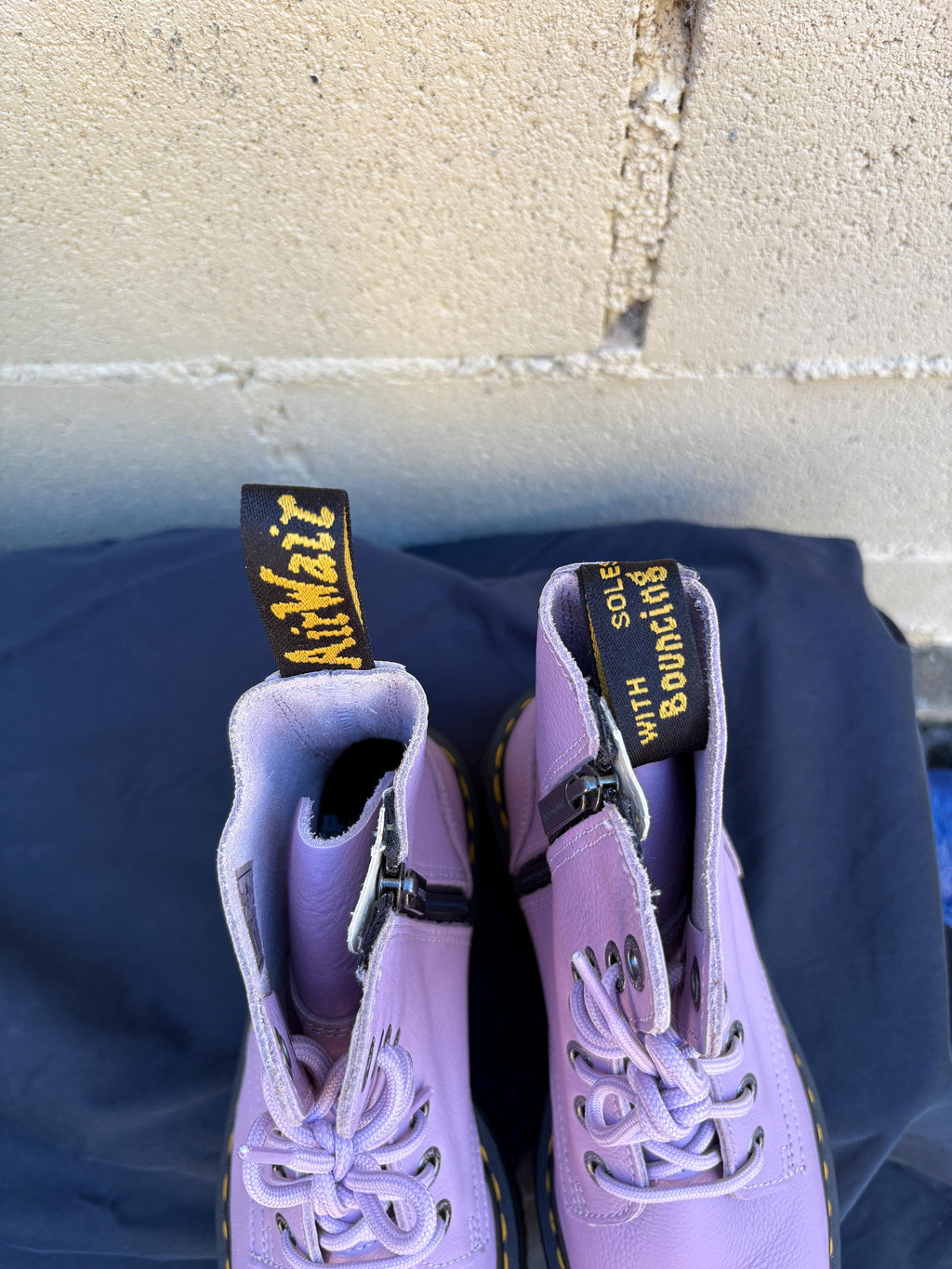 Rare Doc Martens Jadon Platform Boots: Dusty Purple Leather, Women's Size 8