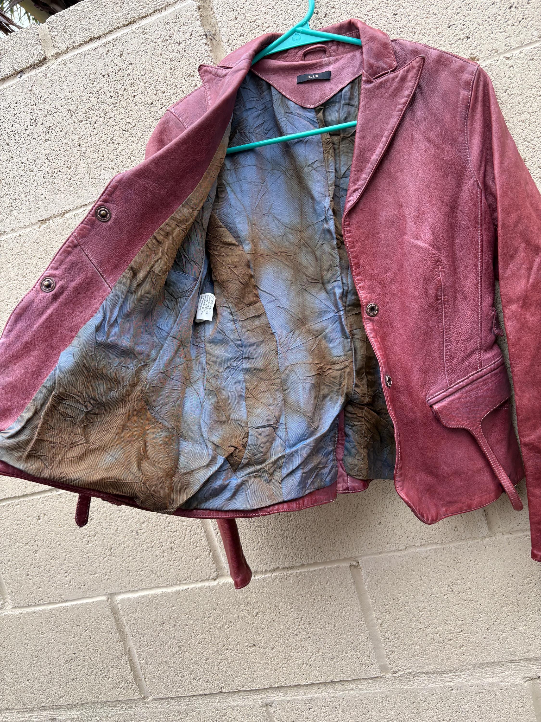 Vintage BLUR Red Leather Jacket - Women’s Small - Late 2000’s
