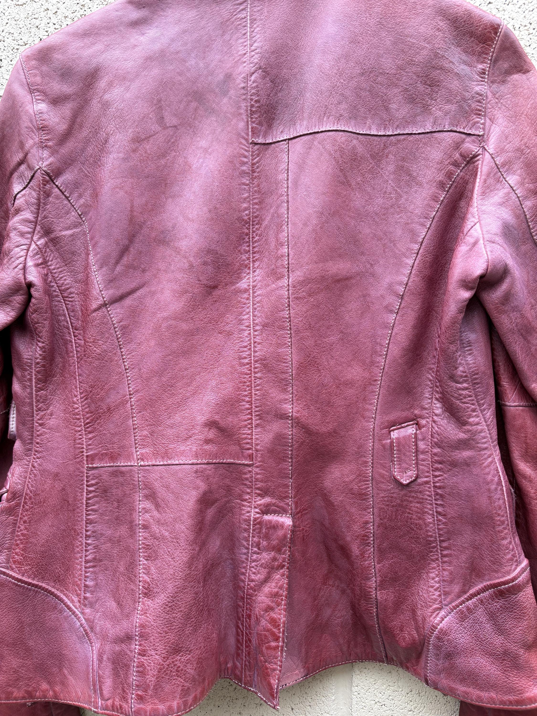 Vintage BLUR Red Leather Jacket - Women’s Small - Late 2000’s