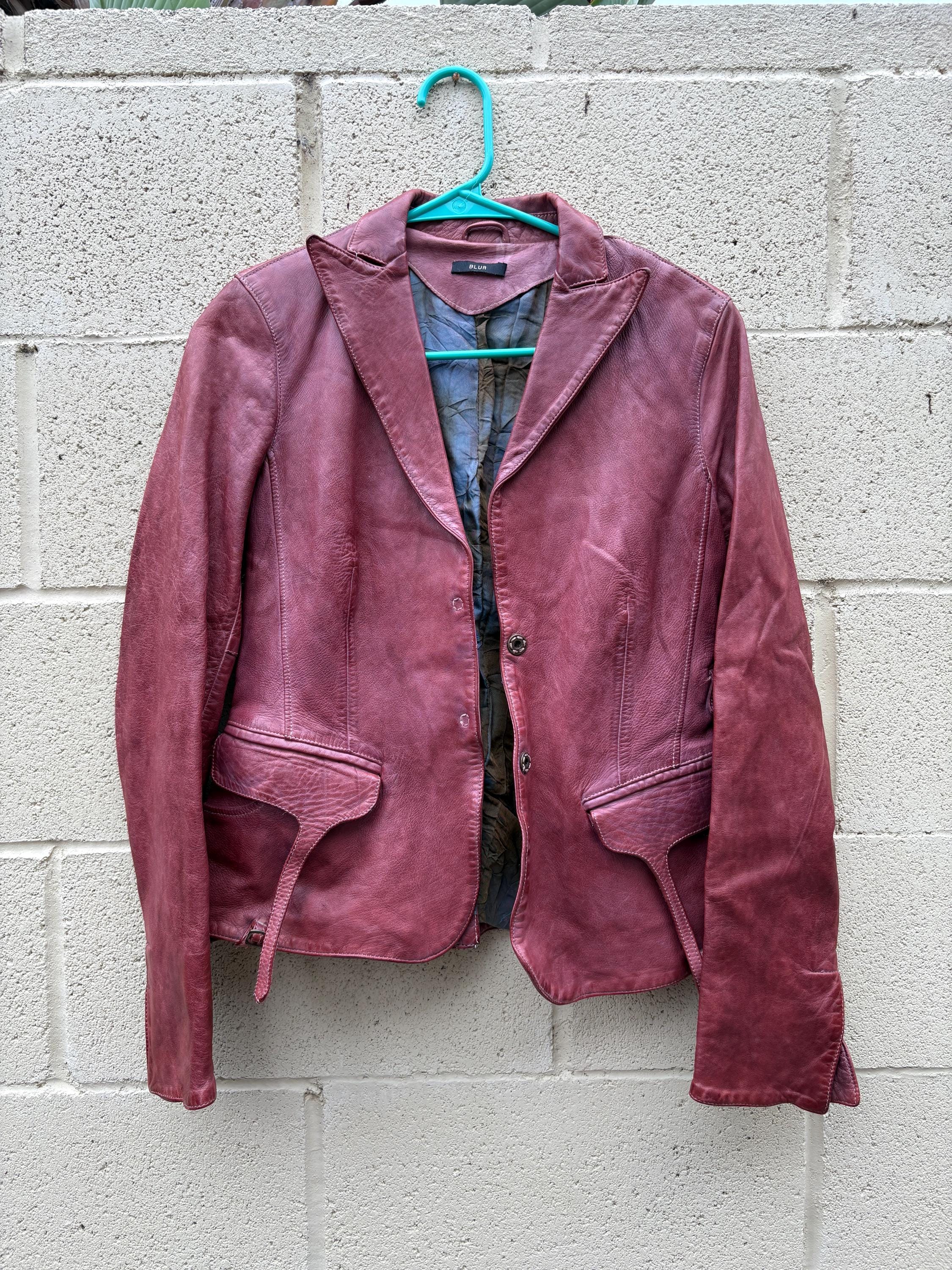 Vintage BLUR Red Leather Jacket - Women’s Small - Late 2000’s