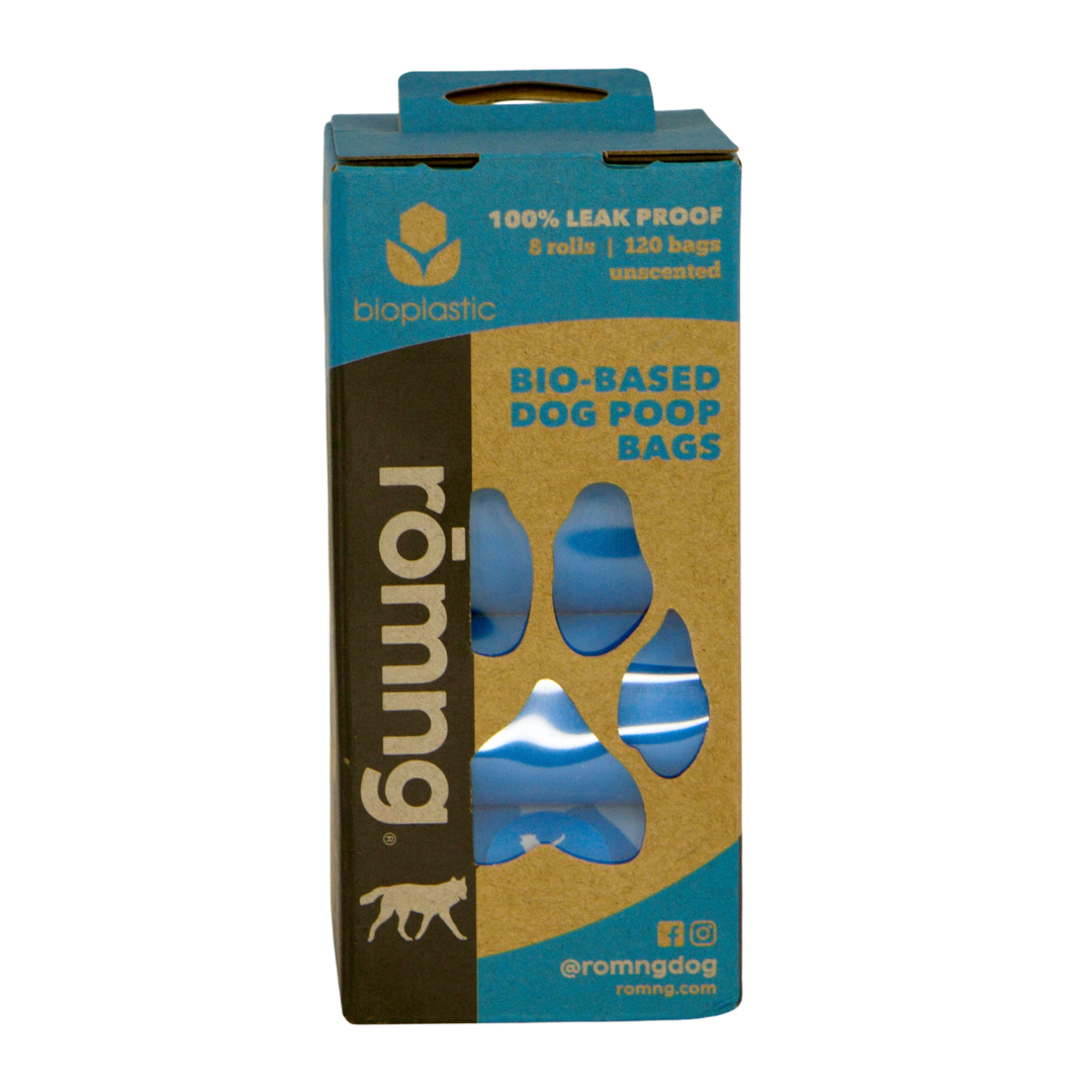 bio-based dog poop bags + bamboo dispenser | Supports Dog Rescues | 2DogsCreative