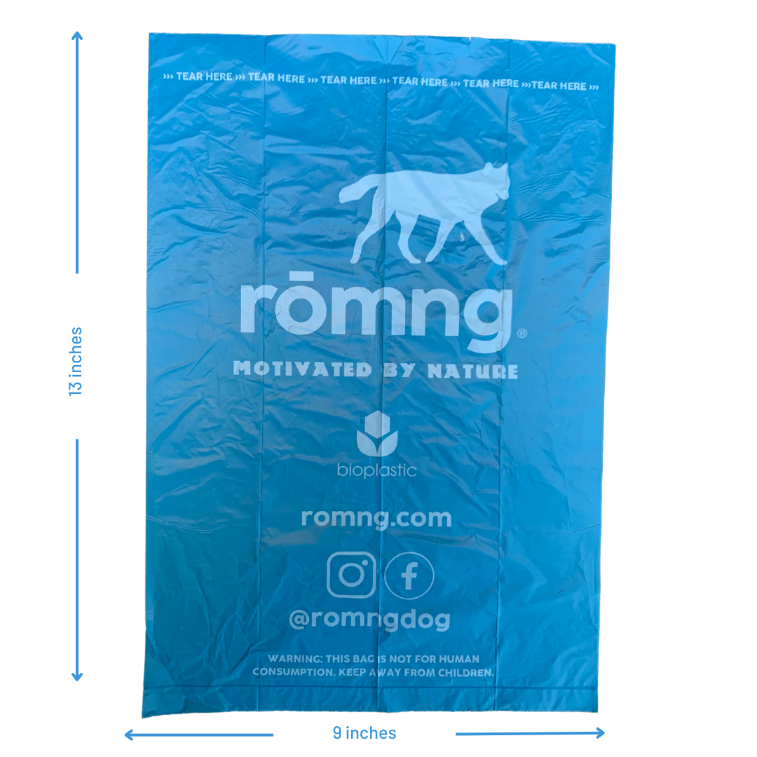 bio-based dog poop bags + bamboo dispenser | Supports Dog Rescues | 2DogsCreative